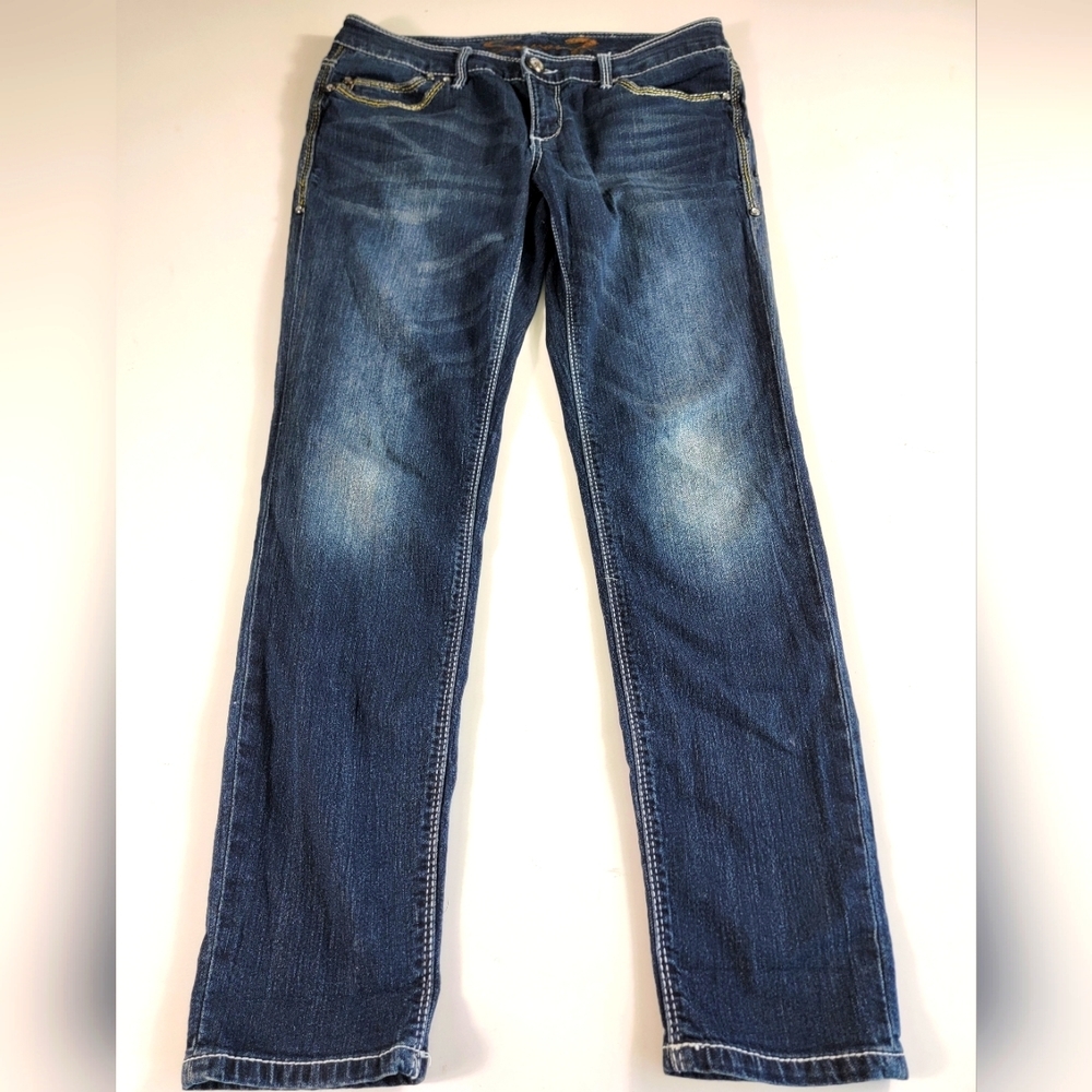 Seven7 Women's Skinny Jeans - Dark Blue